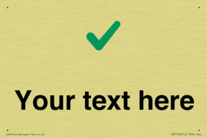 Custom plain background, green tick sign